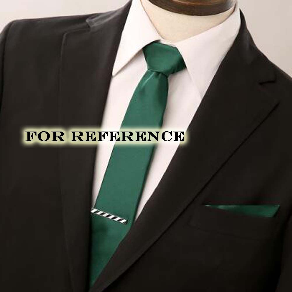 Elegant Formal Neckties Men Polyester Neckties Skinny Neckties Dark Green 6 cm - Image 2