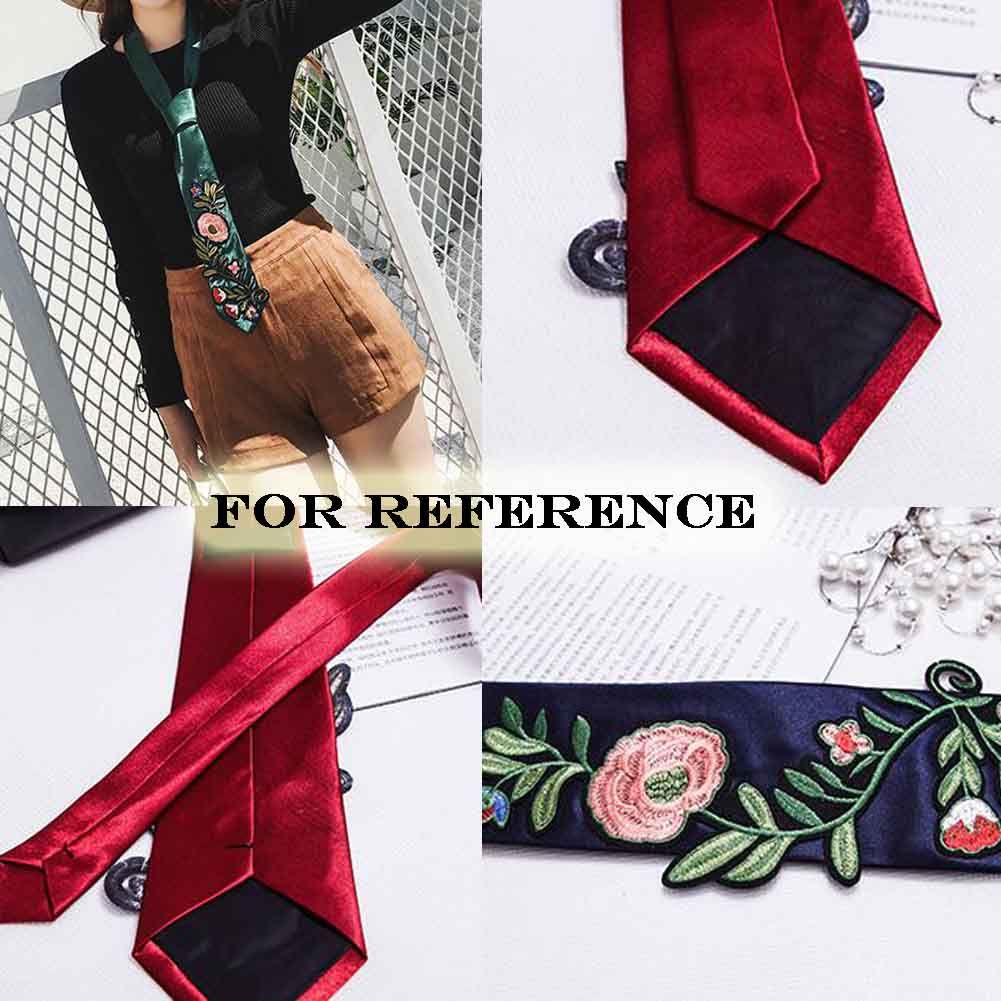 Polyester Silk Neckties Small Scarf Women Embroidery Neckties Casual Neckties - Image 2