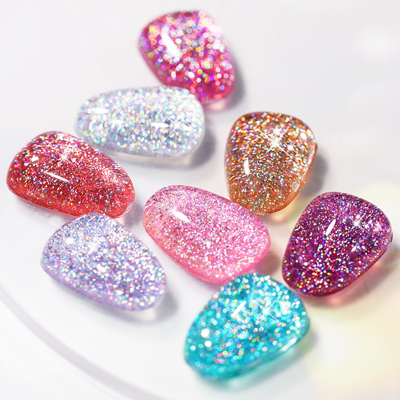 LILYCUTE 7ml Holographic Glitter Gel Nail Polish Spring Color Sparkling Sequins Soak Off UV LED Varnish Nail Art Decoration - Image 3