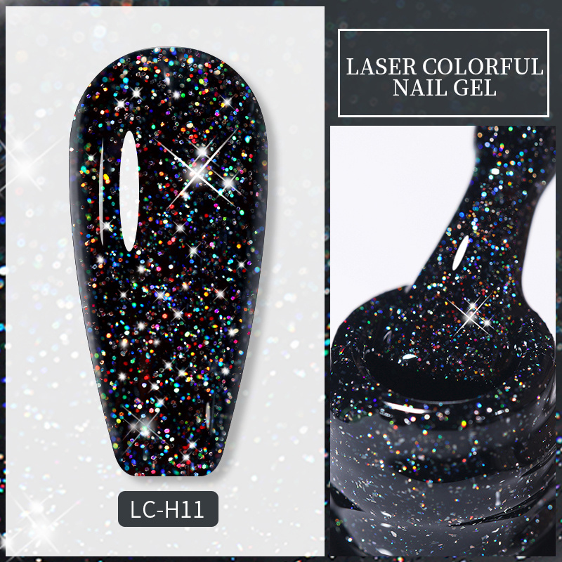 LILYCUTE 7ml Holographic Glitter Gel Nail Polish Spring Color Sparkling Sequins Soak Off UV LED Varnish Nail Art Decoration - Image 6