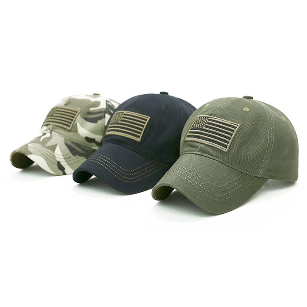 Fashion Tactical Hip Hop American Flag Military Sport Outdoor Peaked Caps Unisex Mesh Embroidered Casual Adjustable Hats - Image 4