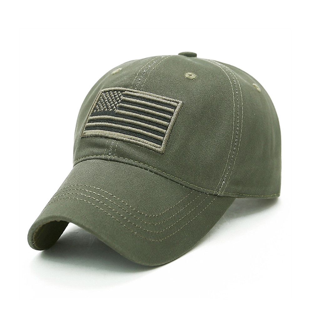 Fashion Tactical Hip Hop American Flag Military Sport Outdoor Peaked Caps Unisex Mesh Embroidered Casual Adjustable Hats - Image 3