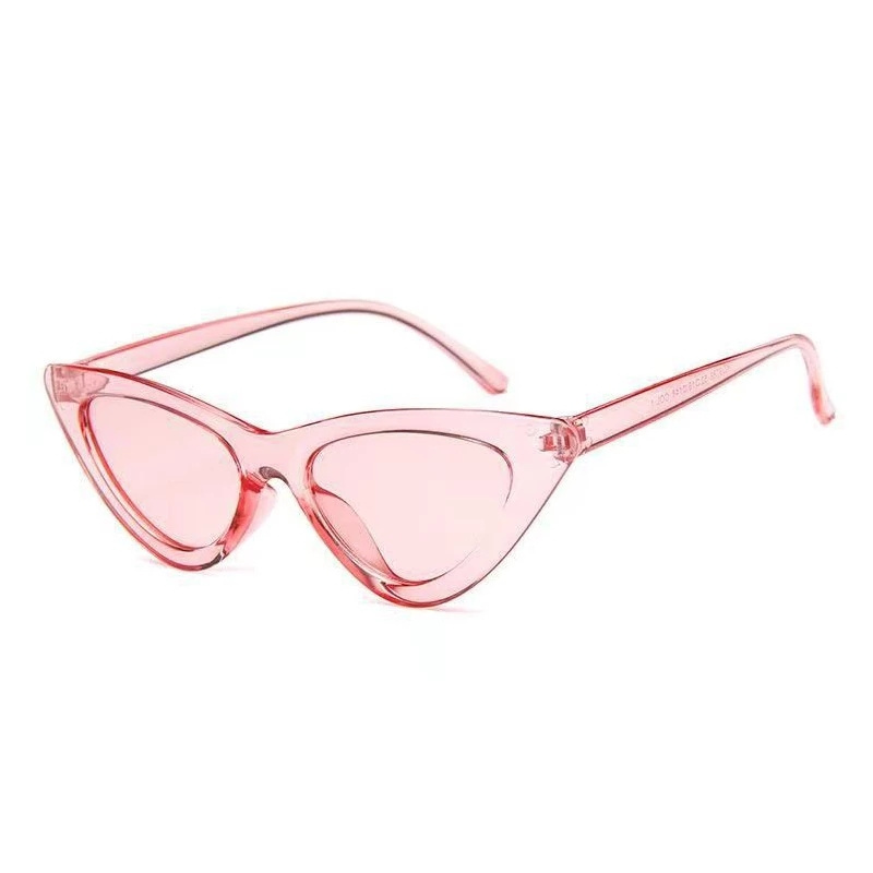 New Triangle Sunglasses Women's Trendy Internet Celebrity Same Style Cats' Eye Sunglasses Transparent Lens Marine Glasses - Image 3