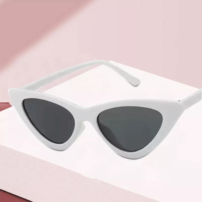 New Triangle Sunglasses Women's Trendy Internet Celebrity Same Style Cats' Eye Sunglasses Transparent Lens Marine Glasses - Image 6