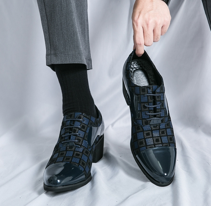 New men's large size increase business formal pointed leather shoes casual loafers - Image 31