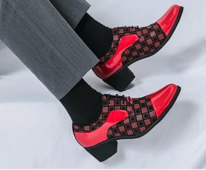 New men’s large size increase business formal pointed leather shoes casual loafers