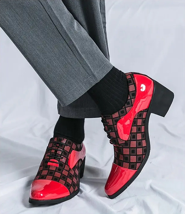 New men's large size increase business formal pointed leather shoes casual loafers - Image 82