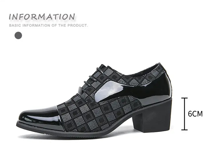 New men's large size increase business formal pointed leather shoes casual loafers - Image 118