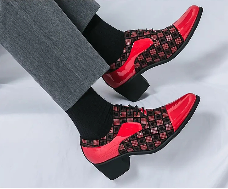 New men's large size increase business formal pointed leather shoes casual loafers - Image 61