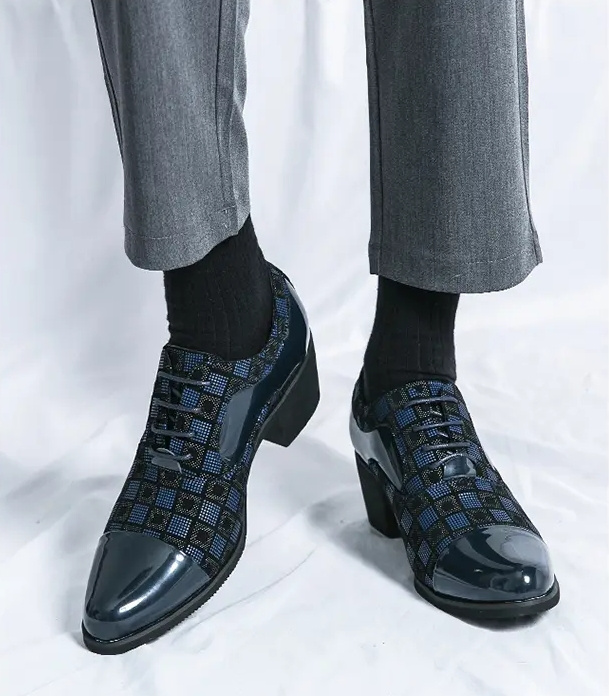 New men's large size increase business formal pointed leather shoes casual loafers - Image 12