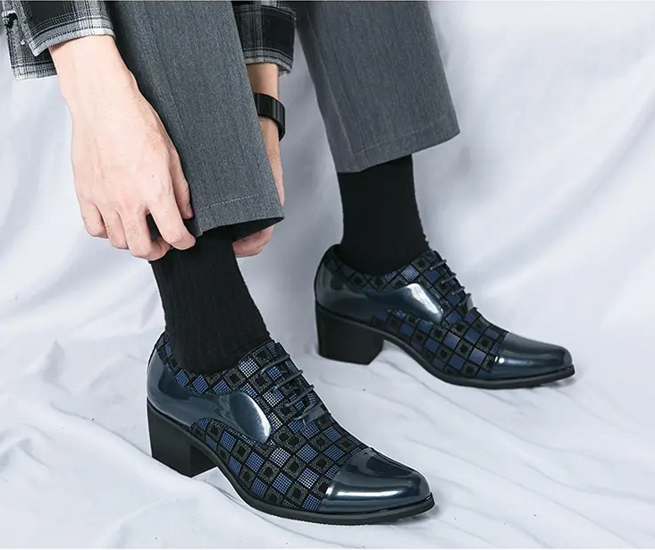 New men's large size increase business formal pointed leather shoes casual loafers - Image 7