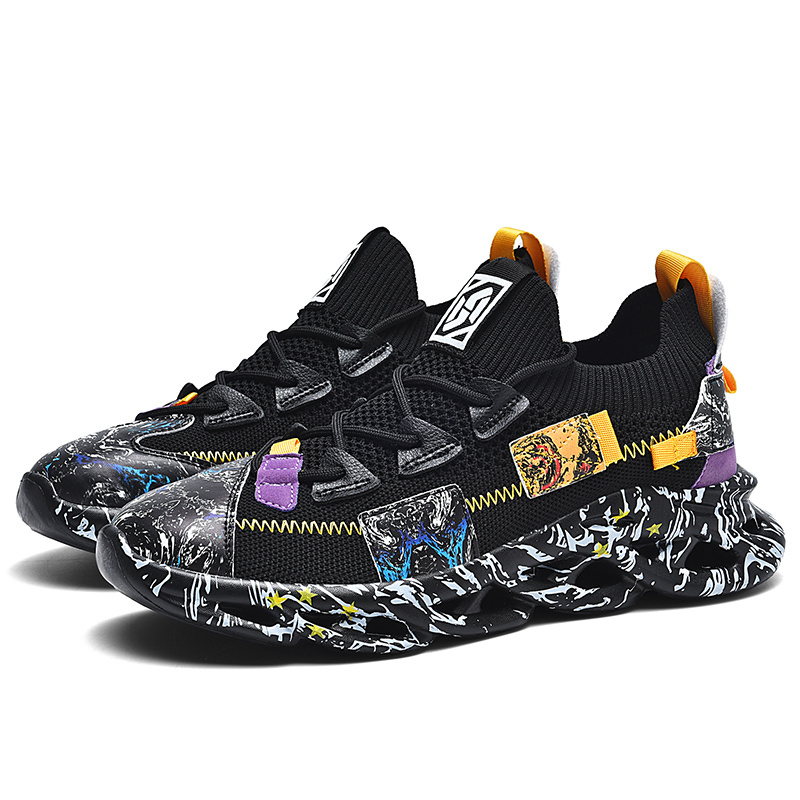 New men's ultra-light flying mesh elastic poly soft sole blade shoes ultra-light shock absorption running shoes leisure sports shoes - Image 19