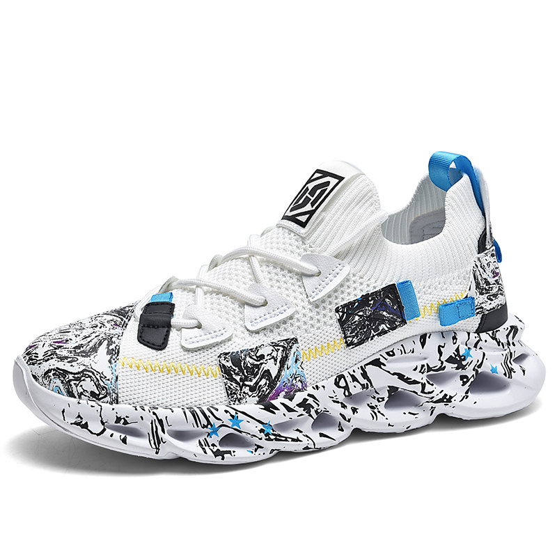 New men's ultra-light flying mesh elastic poly soft sole blade shoes ultra-light shock absorption running shoes leisure sports shoes - Image 75