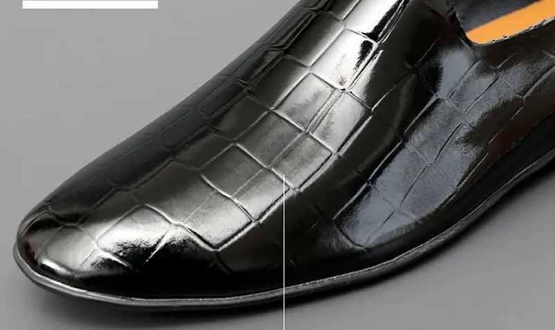 Bright men's beanie shoes Soft leather loafers slip-on casual shoes Fashion comfortable men's shoes - Image 97