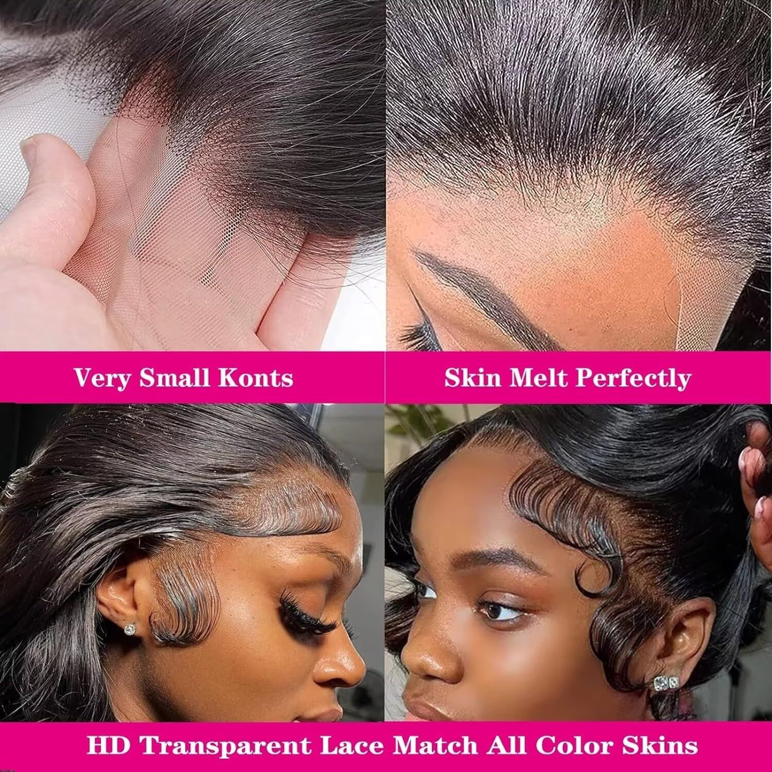 Lace Front Wigs Human Hair Pre Plucked HD Body Wave Lace Front Wigs - Image 49