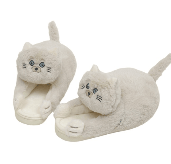 Cuddly Hug Cat Slippers Women Men Winter Home Slides Floor Shoes - Image 37