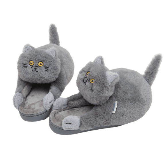 Cuddly Hug Cat Slippers Women Men Winter Home Slides Floor Shoes - Image 48