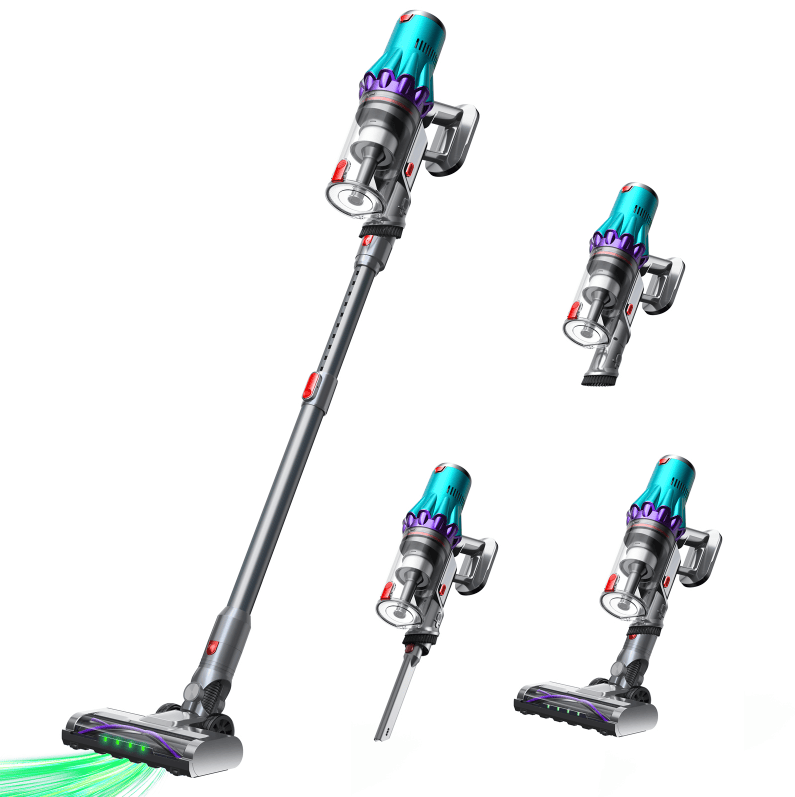 PSS15  Cordless Vacuum Cleaner-Vehicle-Ready Powerful Vacuum with 300W Silent Operation, 35Kpa Pressure, 3 Adjustable Modes, Removable Boom, 2200mAh Battery (50min runtime), SUS+HEPA Filter, Brushles - Image 2