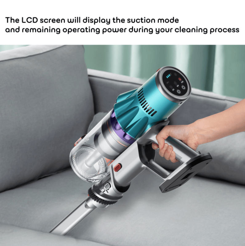 PSS15  Cordless Vacuum Cleaner-Vehicle-Ready Powerful Vacuum with 300W Silent Operation, 35Kpa Pressure, 3 Adjustable Modes, Removable Boom, 2200mAh Battery (50min runtime), SUS+HEPA Filter, Brushles - Image 4