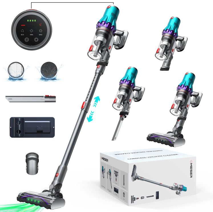 PSS15  Cordless Vacuum Cleaner-Vehicle-Ready Powerful Vacuum with 300W Silent Operation, 35Kpa Pressure, 3 Adjustable Modes, Removable Boom, 2200mAh Battery (50min runtime), SUS+HEPA Filter, Brushles - Image 9