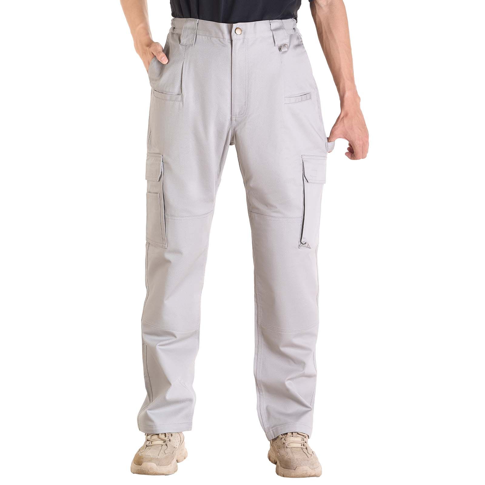 FR Pants for Men, 9 oz 100% Cotton, Flame-Resistant Cargo Pants with Multi-Pockets and Elastic Waist, Reinforced Tear-proof Stitching, Ideal for Welding Work and Casual Wear, L Size, Gray - Image 9