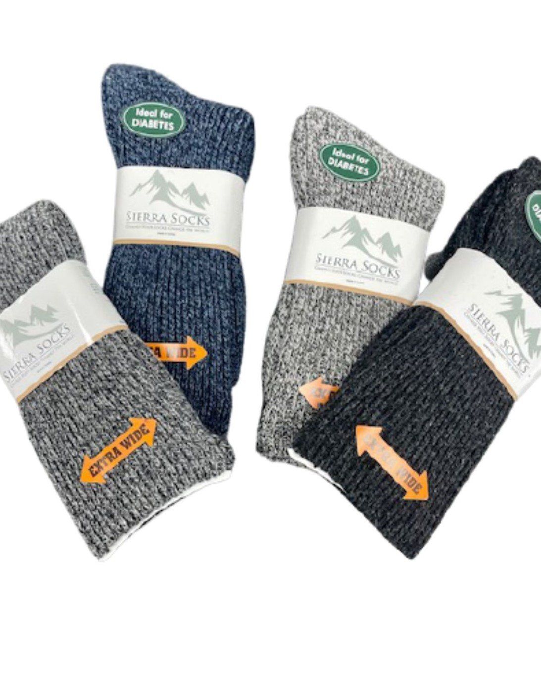 Regenerated Wool Diabetic Outdoor Hiking Extra Wide Calf Women Socks - Image 7