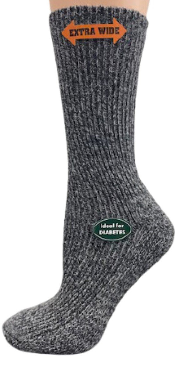 Regenerated Wool Diabetic Outdoor Hiking Extra Wide Calf Women Socks - Image 10