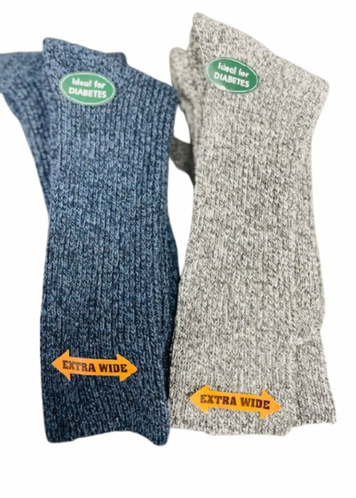 Regenerated Wool Diabetic Outdoor Hiking Extra Wide Calf Women Socks - Image 13