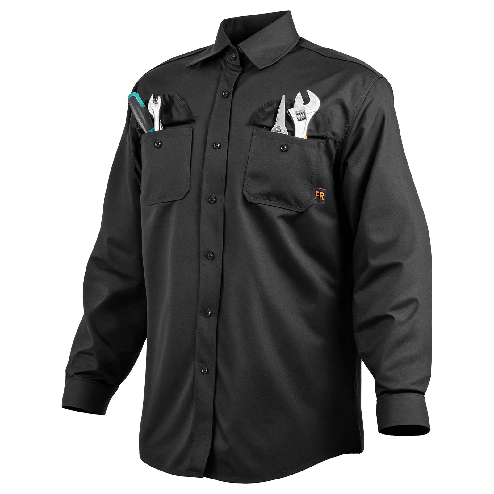 Flame Resistant Welding Jacket, 7oz. FR Shirts for Men, Machine Washable Cotton Heat-Resistant Welding Shirt, Meets ATPV 9.2 Cal/cm² Arc Rating - M Size - Image 11