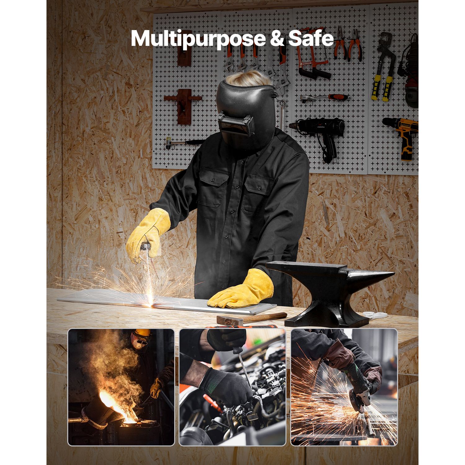 Flame Resistant Welding Jacket, 7oz. FR Shirts for Men, Machine Washable Cotton Heat-Resistant Welding Shirt, Meets ATPV 9.2 Cal/cm² Arc Rating - M Size - Image 6