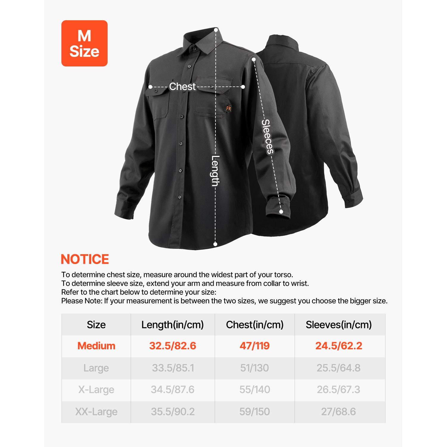 Flame Resistant Welding Jacket, 7oz. FR Shirts for Men, Machine Washable Cotton Heat-Resistant Welding Shirt, Meets ATPV 9.2 Cal/cm² Arc Rating - M Size - Image 7