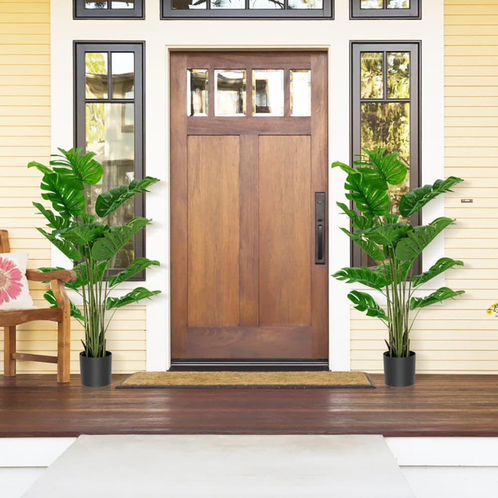 5 Feet Artificial Tree Faux Monstera Deliciosa Plant for Home Indoor and Outdoor - Image 2