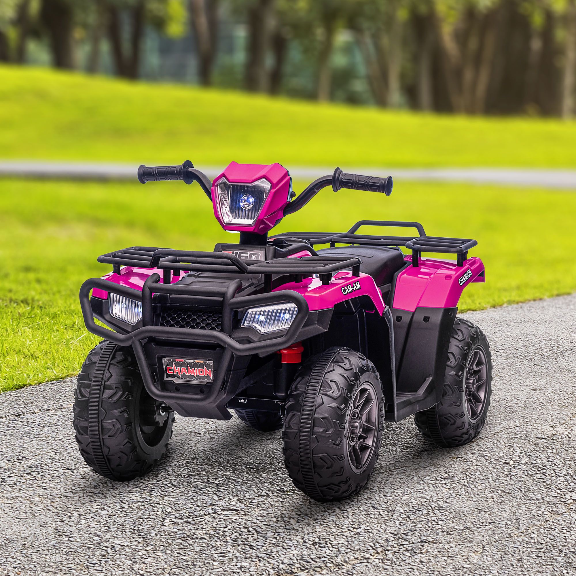 12V Pink Children's Battery Operated Car with Music LED Headlights for Ages 3-5 - Image 10