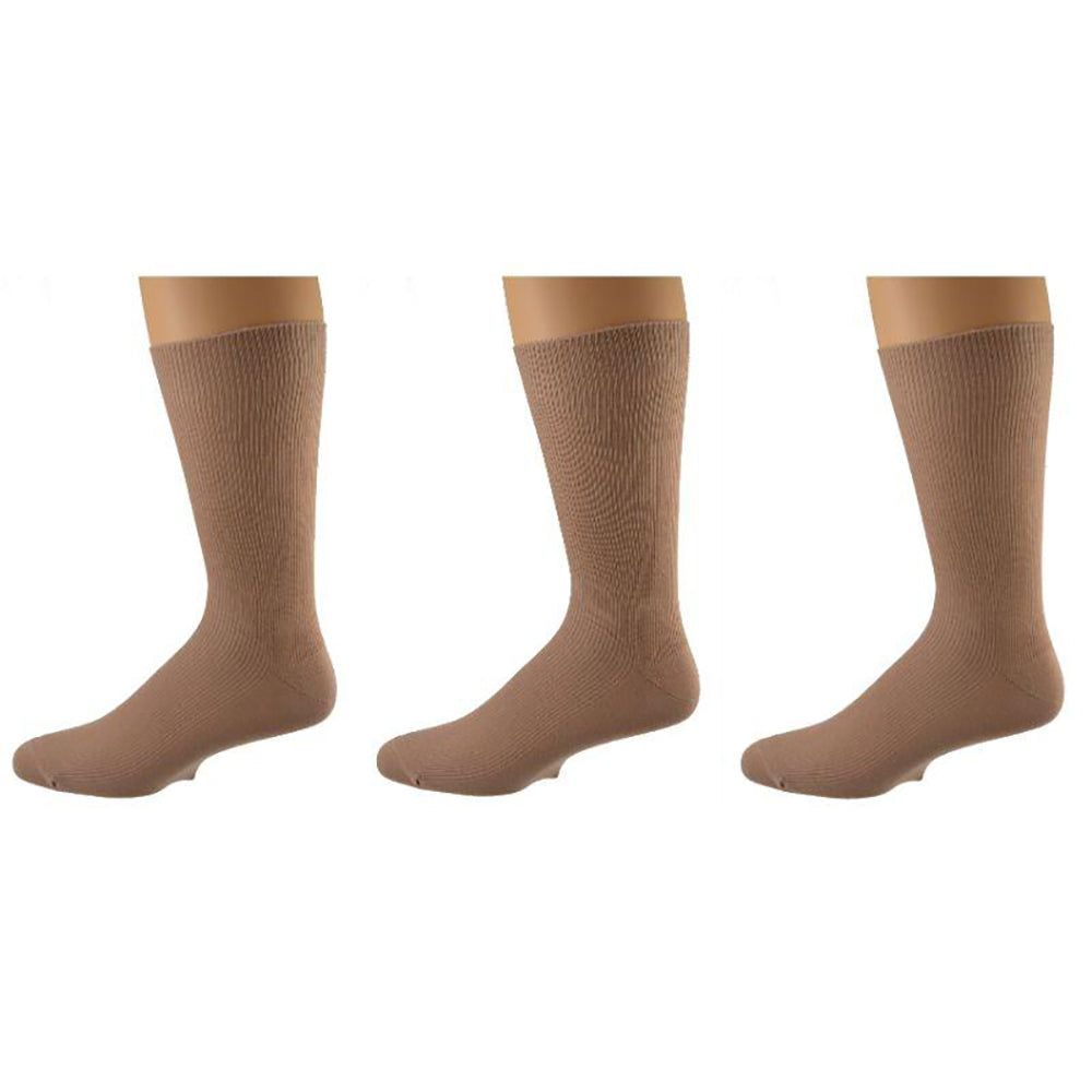 Men's Diabetic Crew Socks in Combed Cotton (3 Pair and 4 Pair Packs) - Image 13