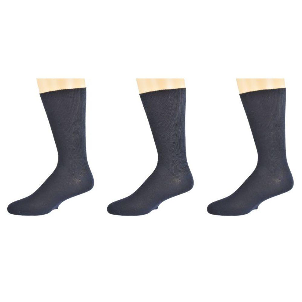 Men's Diabetic Crew Socks in Combed Cotton (3 Pair and 4 Pair Packs) - Image 15