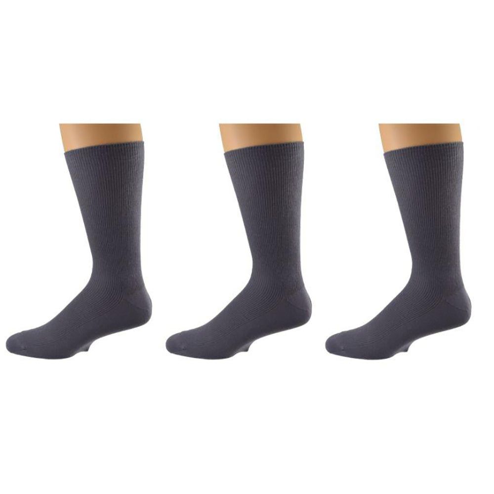 Men's Diabetic Crew Socks in Combed Cotton (3 Pair and 4 Pair Packs) - Image 8