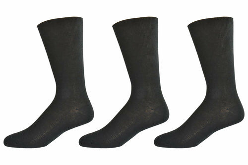 Men's Diabetic Crew Socks in Combed Cotton (3 Pair and 4 Pair Packs) - Image 21