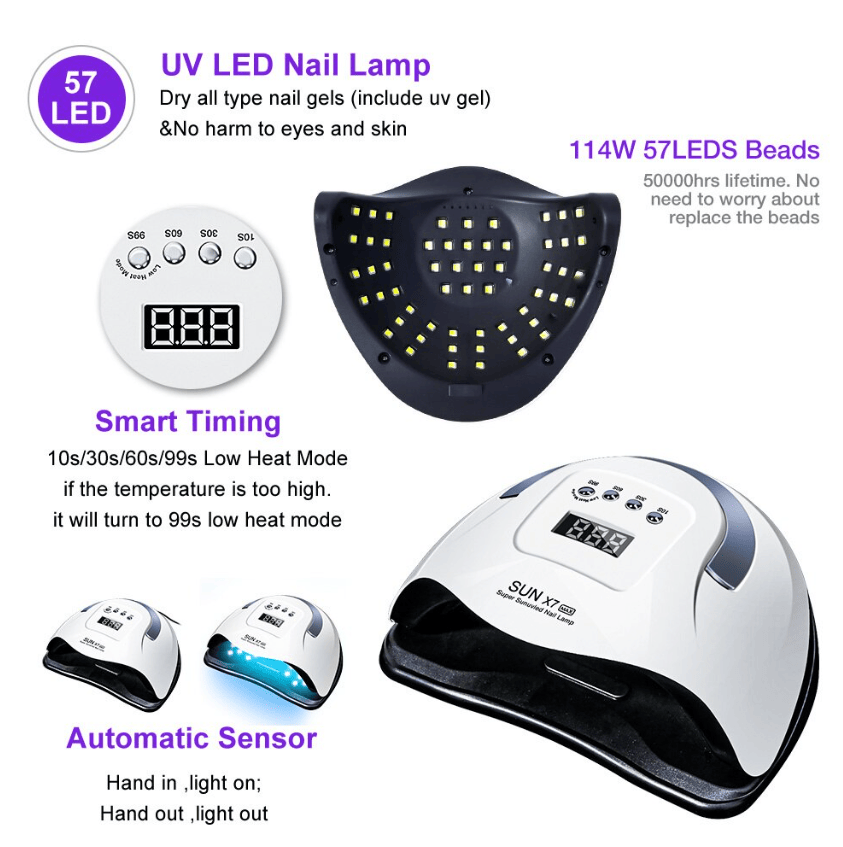220W Nail Dryer LED Lamp UV Light Polish Gel Curing Machine Electric Manicure - Image 8