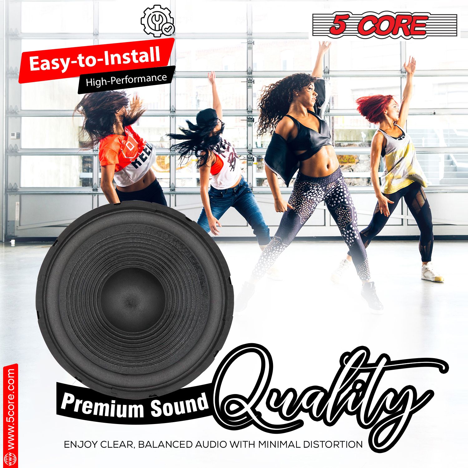 5Core 12 Inch DJ Subwoofer Speaker 1200W Peak 8Ohm Audio Replacement Sub woofer - Image 4