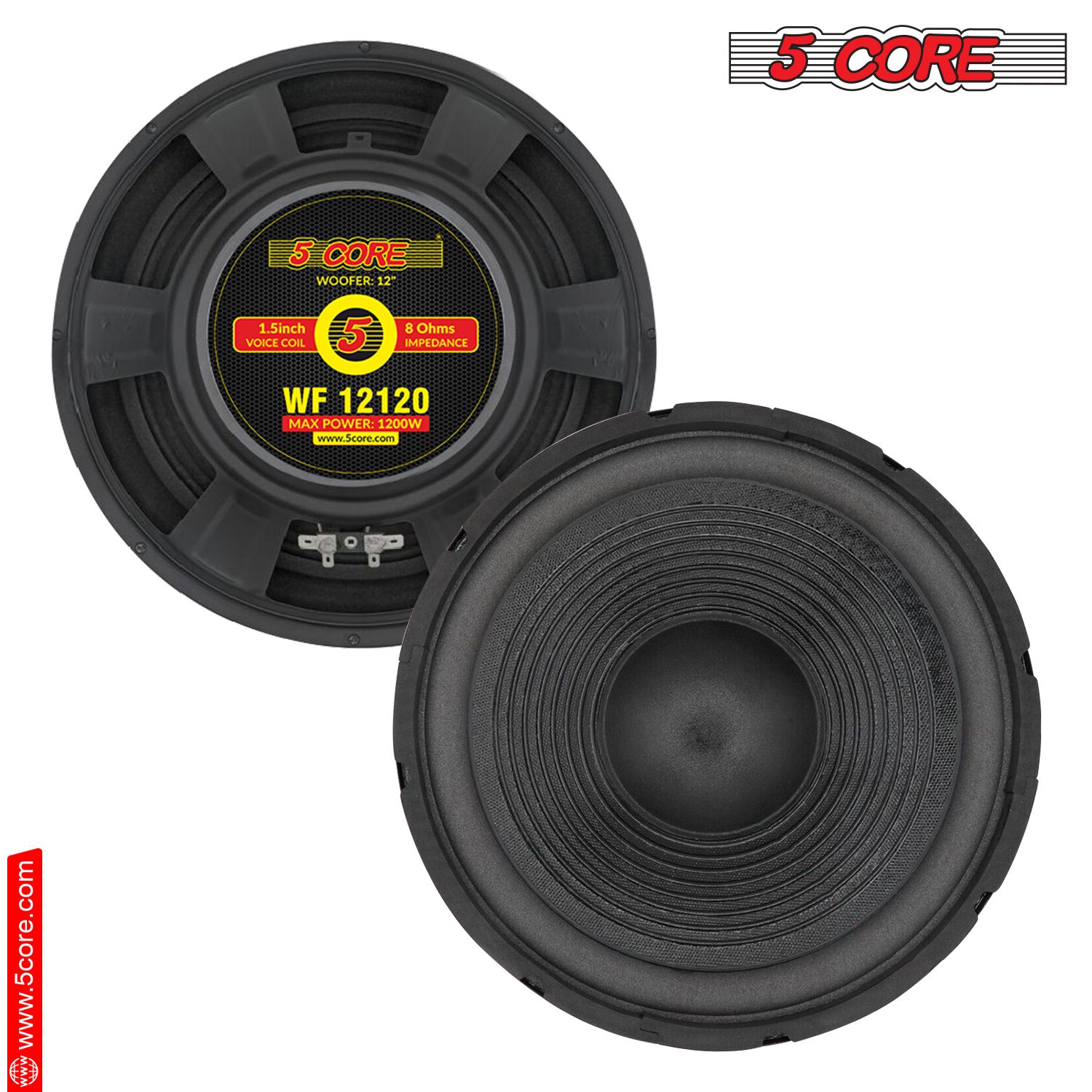 5Core 12 Inch DJ Subwoofer Speaker 1200W Peak 8Ohm Audio Replacement Sub woofer - Image 9