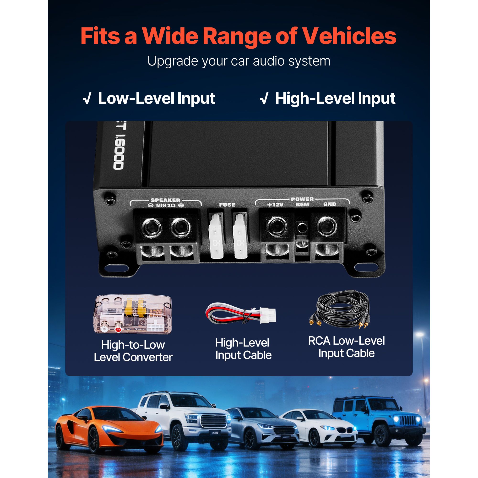 Subwoofer Bass Package, 12 in, 1200W RMS, Dual Car Audio Subwoofer and Amp Package, with Loaded Enclosure, Separate Amplifier, and Wiring Kit, for Various Vehicles Trunks, Car Audio Systems - Image 6