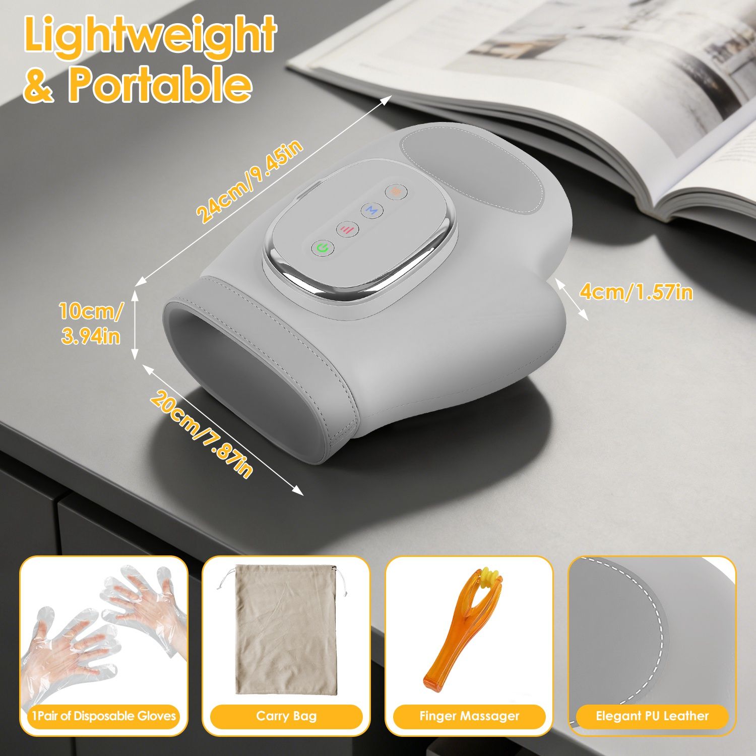 Upgraded Cordless Hand Massager, 14 Airbags 3 Modes 5 Intensity 3 Heat Levels for Hand Pain and Stiffness Relief - Image 12
