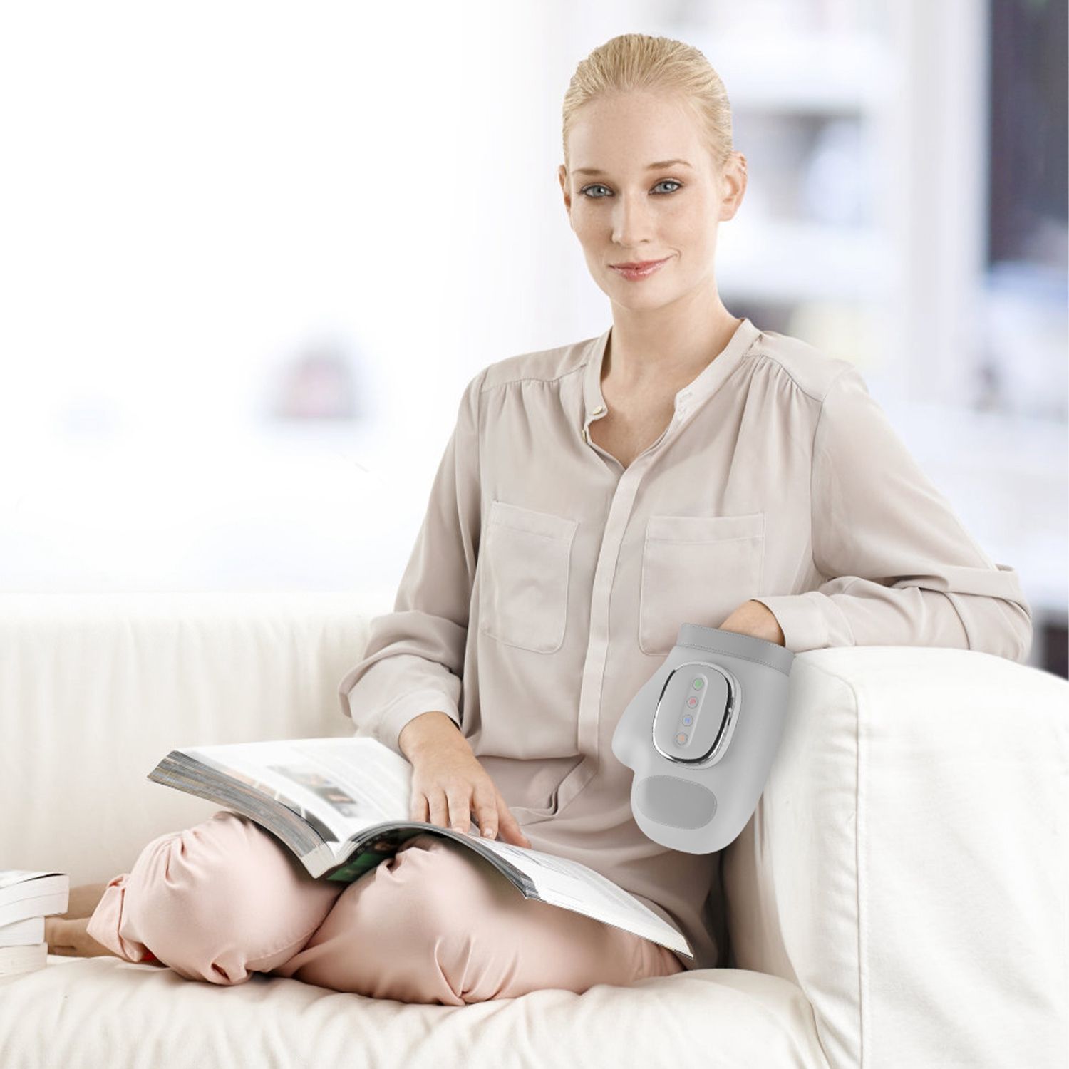 Upgraded Cordless Hand Massager, 14 Airbags 3 Modes 5 Intensity 3 Heat Levels for Hand Pain and Stiffness Relief - Image 9