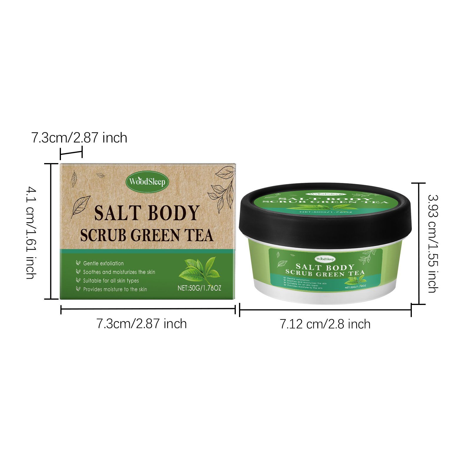 WOODSLEEP Green Tea Body Scrub, 50 g - Image 2