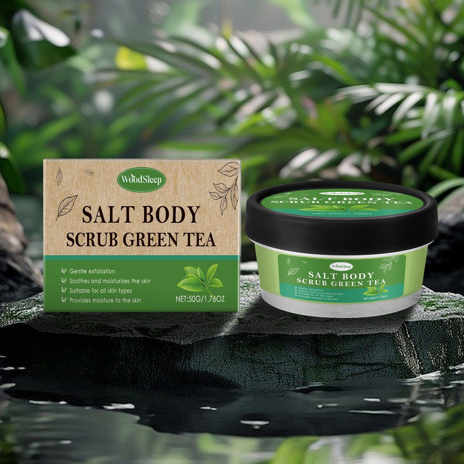 WOODSLEEP Green Tea Body Scrub, 50 g - Image 3