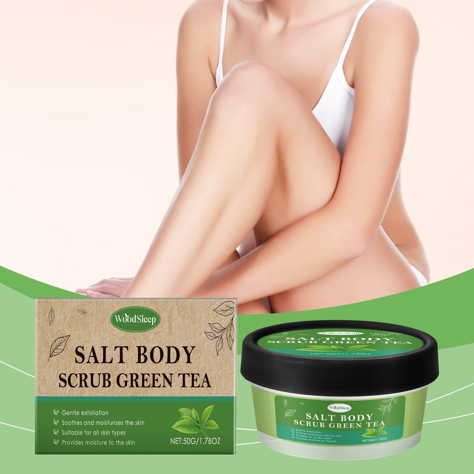 WOODSLEEP Green Tea Body Scrub, 50 g - Image 5