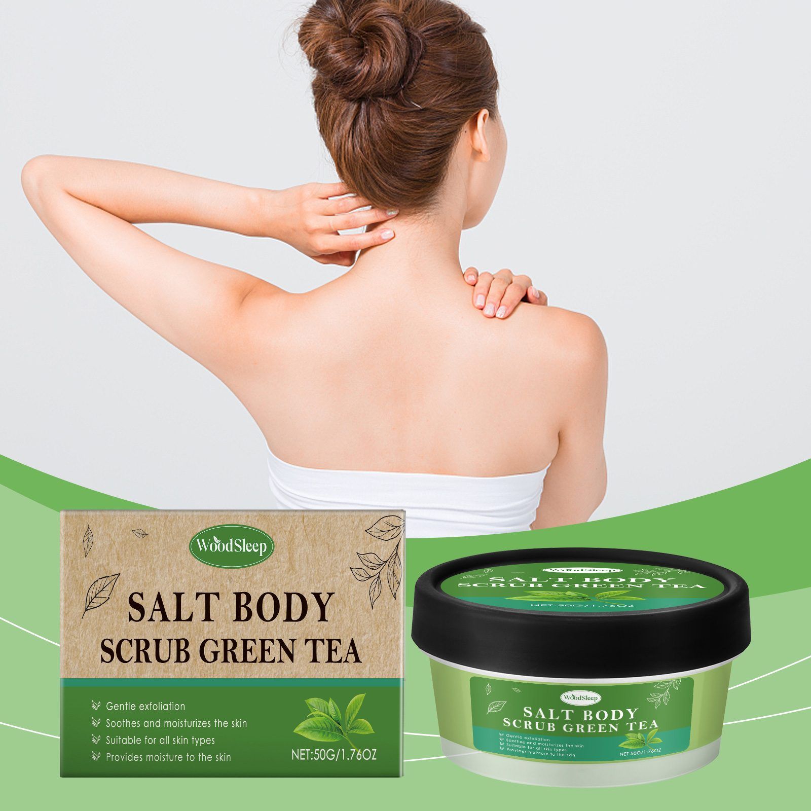 WOODSLEEP Green Tea Body Scrub, 50 g - Image 6
