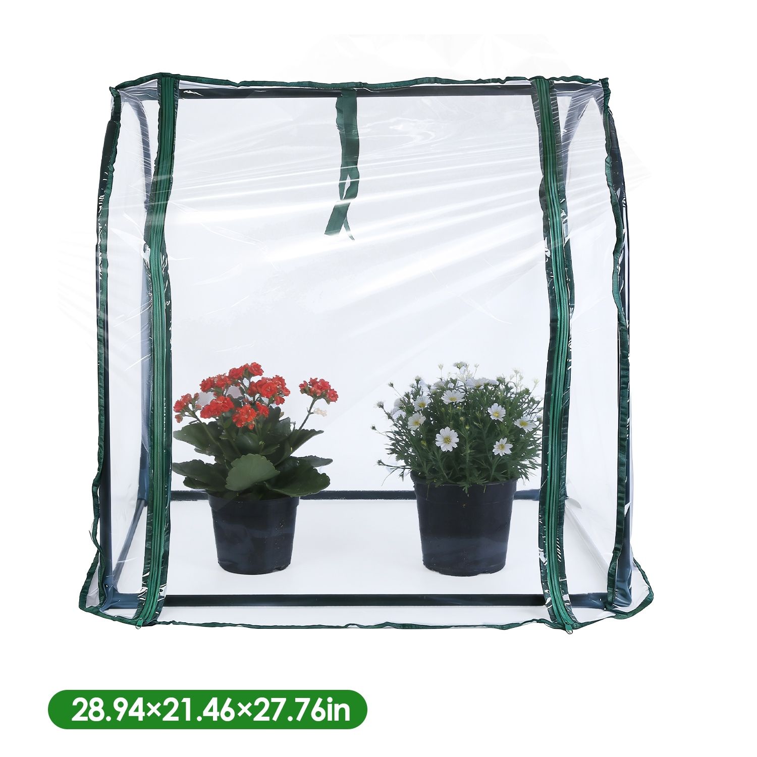 Fresh Fab Finds 28.94" x 21.46" x 27.76" Tabletop Mini Greenhouse Portable Greenhouse for Spring Indoor Outdoor Garden Tent for Seed Starting Plant Protection Gardeni - Image 2