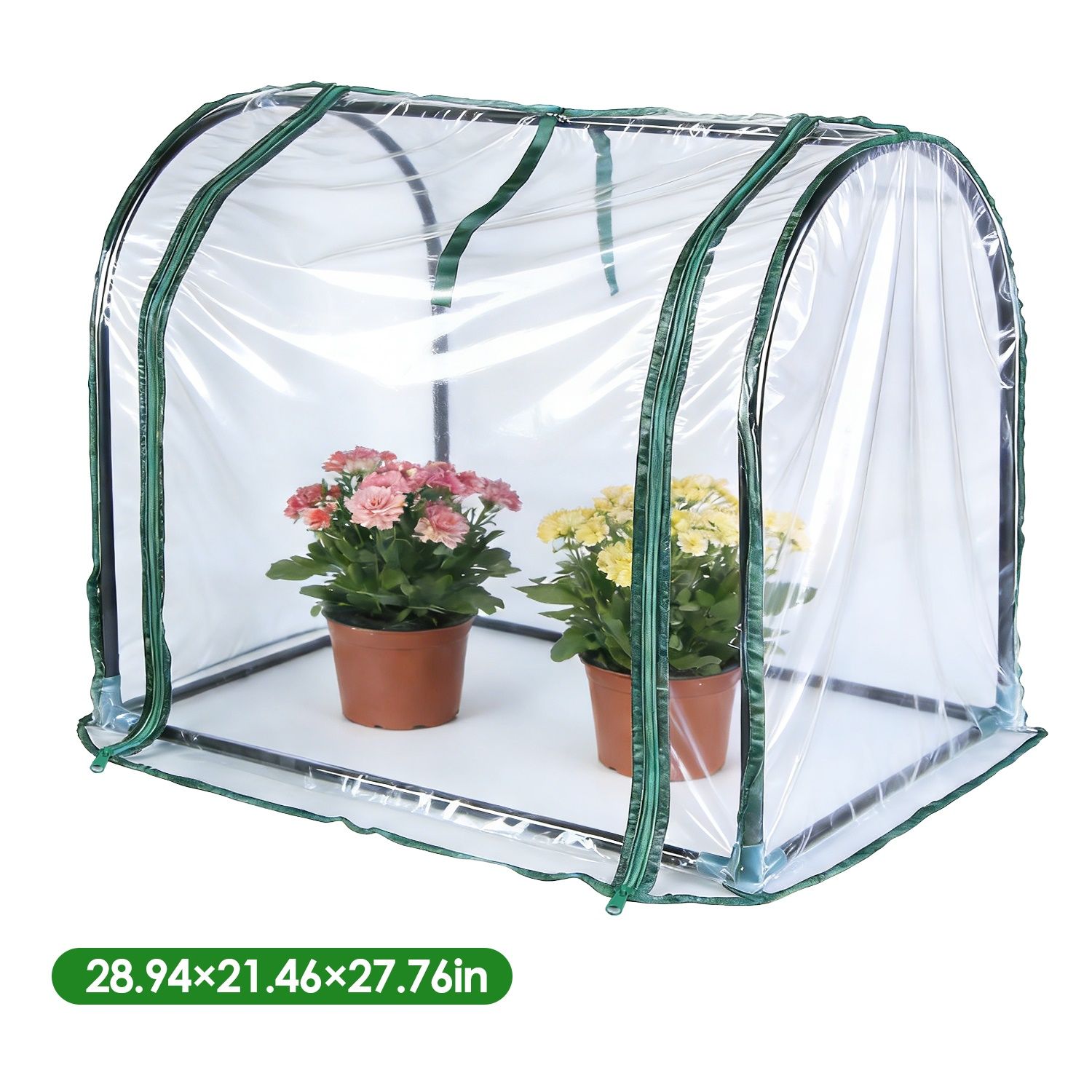 Fresh Fab Finds 28.94" x 21.46" x 27.76" Tabletop Mini Greenhouse Portable Greenhouse for Spring Indoor Outdoor Garden Tent for Seed Starting Plant Protection Gardeni