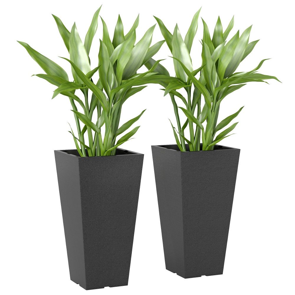 Set of 2 Plastic Flower Pots - Image 2